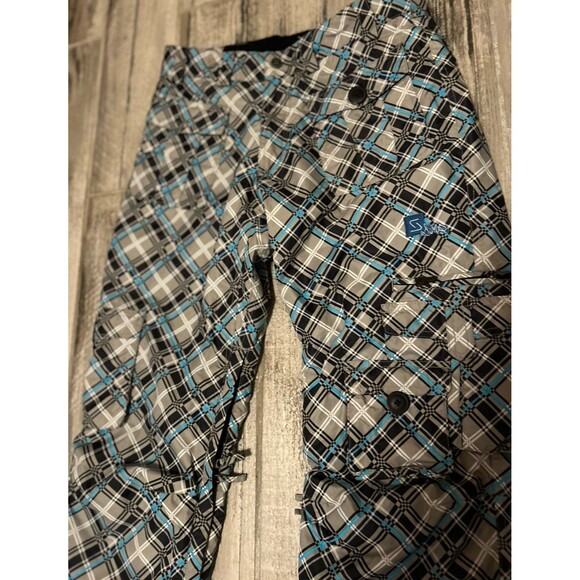 Sims Pants Womens Med Gray Blue  Snowboard Ski Snow Insulated Pocket Zip Outdoor - Picture 3 of 16